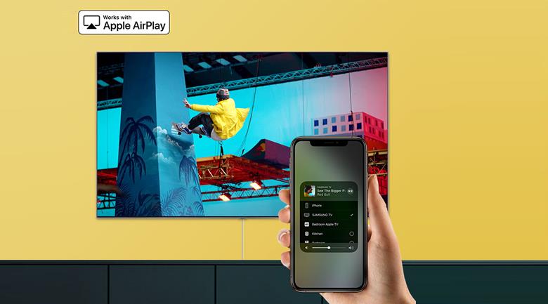 50AU8000 giúp Trình chiếu màn hình điện thoại Android, iOS lên tivi qua tính năng Screen Mirroring, Airplay 2