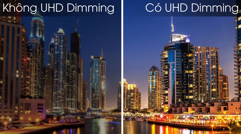 10. UA55AU7700 | Tivi Samsung 55 inch được tích hợp thêm công nghệ UHD Dimming hiện đại