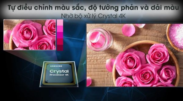 6. Tivi 4K UA-55AU8000 hiện đại hơn với công nghệ Dynamic Crystal Color và bộ xử lý Crystal 4K