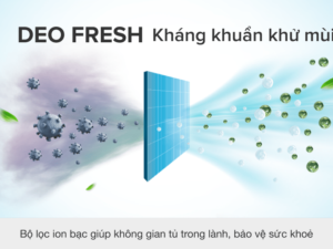 6. Công nghệ DEO Fresh khử mùi kháng khuẩn tiện lợi trên tủ lạnh AQR-B348MA(FB)