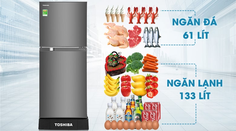 8. Tủ lạnh Toshiba GR-A25VS (DS1) phù hợp gia đình có từ 2-3 người