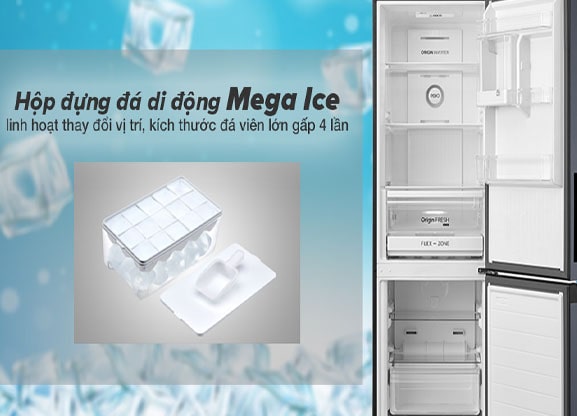 Linh hoạt thay đổi vị trí với hộp đựng đá di động Mega Ice 