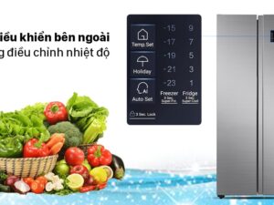 2. Tủ lạnh Aqua AQR-S480XA(SG) có thiết kế hiện đại, thẩm mỹ cao