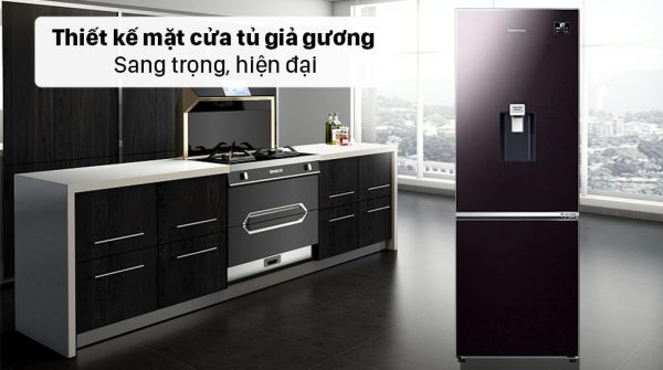 2. RB30N4190BY/SV | Tủ lạnh Samsung có thiết kế mặt cửa tủ giả gương hiện đại, sang trọng