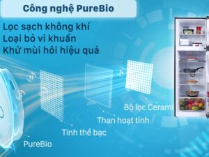 5. Công nghệ PureBio giúp tủ lạnh thoáng đãng, trong lành không khí