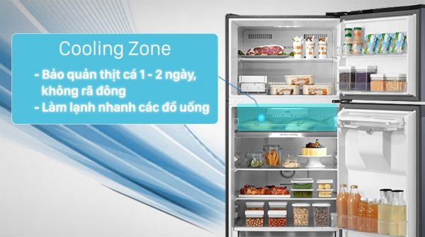 8. Ngăn Cooling Zone bảo quản thực phẩm không cần rã đông từ 1-2 ngày