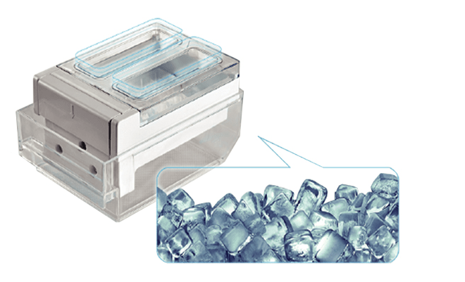 3. Hộp đá chống tràn, làm đá thuận tiện trên tủ lạnh Toshiba RT400WE-PMV(06) MG