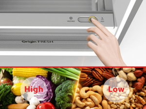 7. Tủ lạnh Toshiba GR-RT400WE-PMV(06) có ngăn rau củ điều chỉnh độ ẩm giúp rau củ luôn tươi ngon