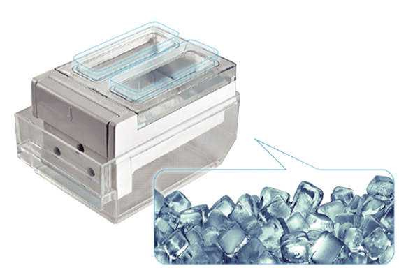 Tiện lợi với hộp đá di động chống tràn trên tủ lạnh Toshiba 338 lít GR-RT440WE-PMV(06)
