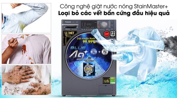 Máy giặt Pansonic NA-V95FX2BVT giá rẻ trang bị công nghệ giặt nước nóng StainMaster+