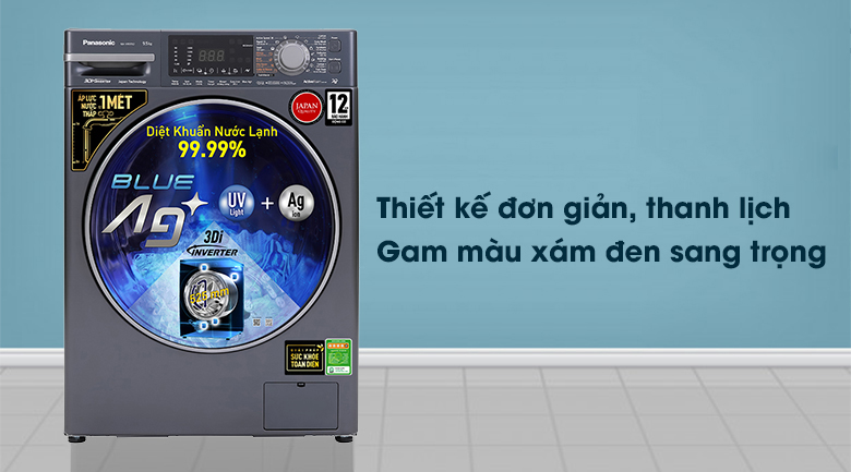 Máy giặt Panasonic NA-V95FX2BVT thiết kế đơn giản, thanh lịch
