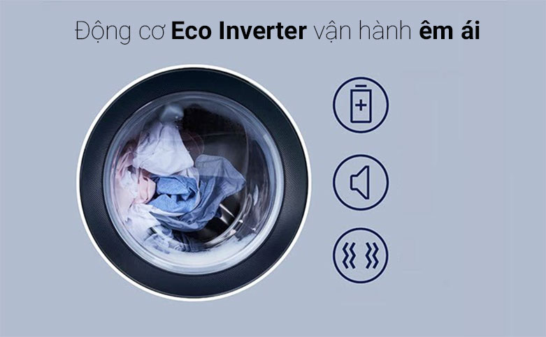3. Thiết kế hiện đại cao cấp, động cơ Eco Inverter vận hành êm ái 