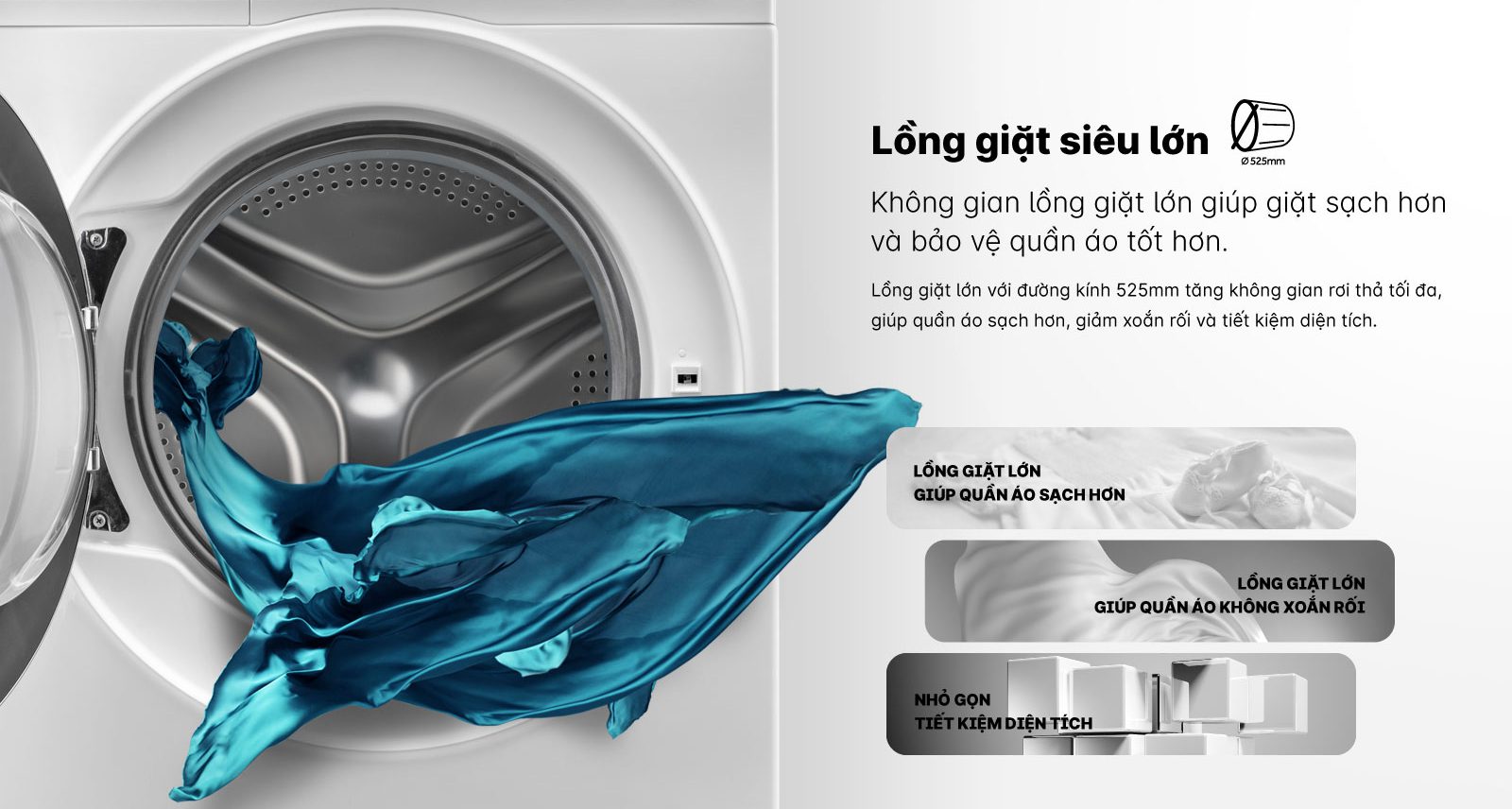 Máy giặt Aqua Inverter 9 kg AQD-A900F.S Giá Rẻ Tại Điện Máy Sài Gòn