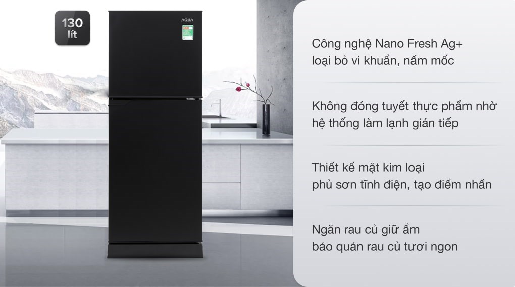 Tủ lạnh Aqua 130 lít AQR-T150FA(BS) 