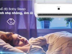 10. Máy lạnh Sharp 9000BTU nhờ chế độ Baby Sleep giúp mang lại giấc ngủ ngon