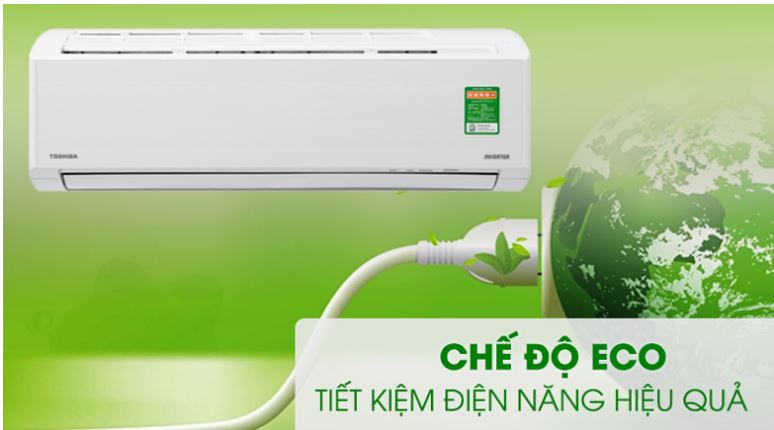 3. Máy lạnh Toshiba RAS-H10D2KCVG-V có chế độ Eco tiết kiệm điện năng