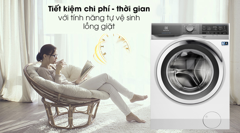 6. Máy giặt Electrolux giá rẻ tiết kiệm chi phí - thời gian với tính năng tự vệ sinh lồng giặt