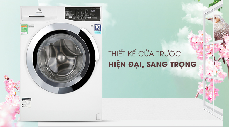Máy giặt EWF9025BQWA gây ấn tượng với kiểu dáng sang trọng, tinh tế