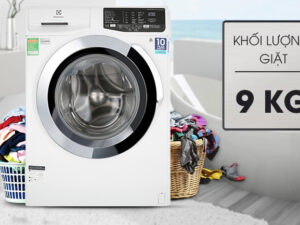 Máy giặt Electrolux 9 kg EWF9025BQWA thuộc dòng máy giặt cửa trước, Khối lượng giặt 9kg