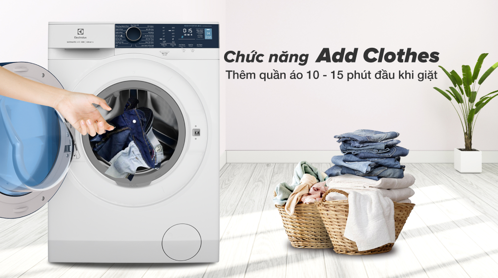 7. Máy giặt Electrolux giá rẻ Tiện lợi với chức năng thêm quần áo trong khi giặt