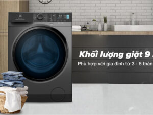 Máy giặt 9 kg Khối lượng giặt 9 kg phù hợp cho gia đình từ 3 - 5 thành viên