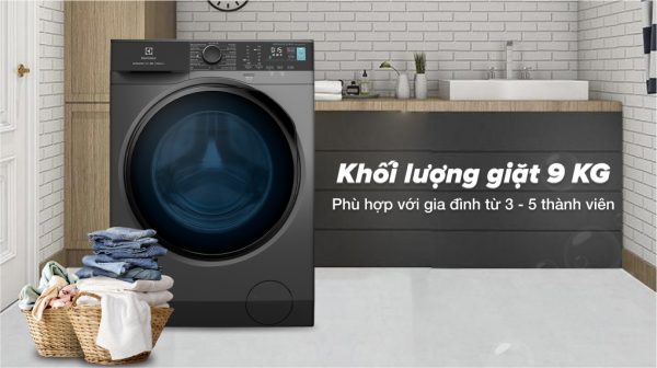Máy giặt 9 kg Khối lượng giặt 9 kg phù hợp cho gia đình từ 3 - 5 thành viên