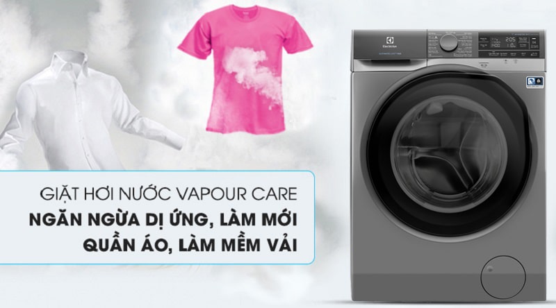 5. Loại bỏ vi khuẩn và tác nhân gây dị ứng nhờ công nghệ giặt hơi nước Vapour Care