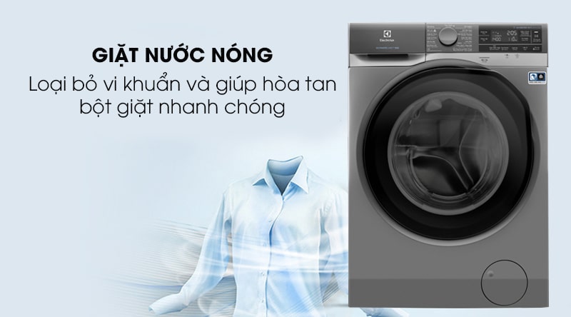 6. Thông minh hơn với chế độ giặt nước nóng loại bỏ vi khuẩn, đánh bay vết bẩn cứng đầu