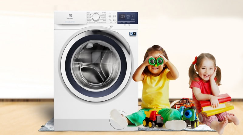 9. Bảo vệ an toàn, kiểm soát nhờ Chức năng khóa trẻ em tiện lợi trên máy giặt Electrolux giá rẻ