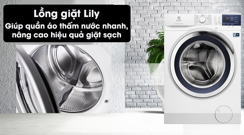 4. Được thiết kế với lồng giặt Lily giúp quần áo thâm nước nhanh và giặt sạch hiệu quả hơn
