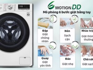 7. Công nghệ giặt 6 Motion DD giúp giảm hư tổn sợi vải