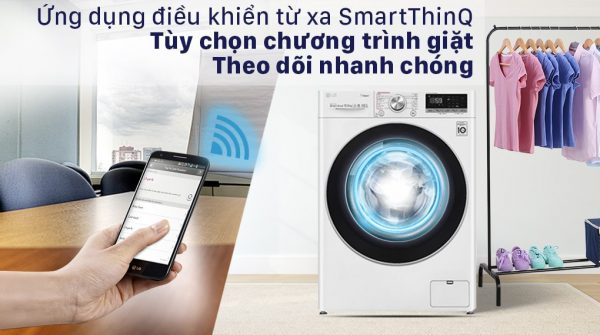 8. Điều khiển máy giặt từ xa qua ứng dụng SmartThinQ tiện ích người dùng