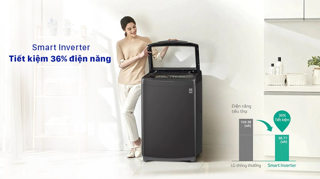 Máy giặt LG giá rẻ T2555VSAB tiết kiệm điện năng tối ưu