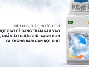 Quần áo sạch tinh tươm với công nghệ liên tục tuần hoàn của mâm máy giặt