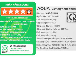 Máy giặt Aqua Inverter 11kg AQD-D1102G BK - META.vn
