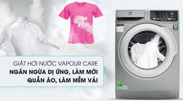 3. Nhờ áp dụng công nghệ giặt hơi nước Vapour Care giúp diệt mọi vi khuẩn, giúp quần áo luôn mềm mại