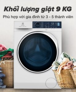 Máy giặt Electrolux EWF9024P5WB có khối lượng giặt 9 kg, thích hợp cho gia đình từ 3 - 5 người