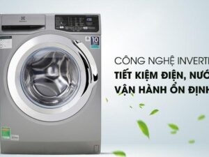 5. Máy giặt Electrolux EWF9025BQSA có công nghệ Inveter tiết kiệm điện, nước