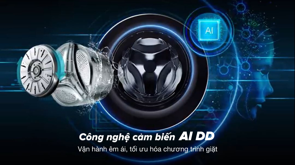 Máy giặt LG FV1411S5W vận hành êm ái, tối ưu khả năng giặt giũ với công nghệ AI DD
