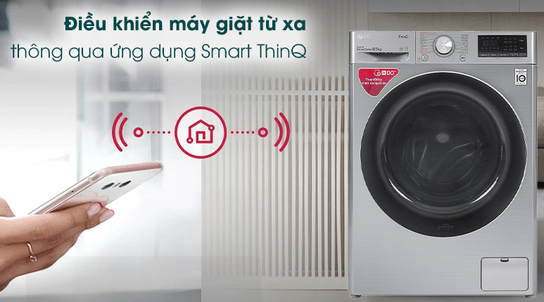 Máy giặt LG FV1408S4V giá rẻ điều khiển máy giặt từ xa bằng smartphone