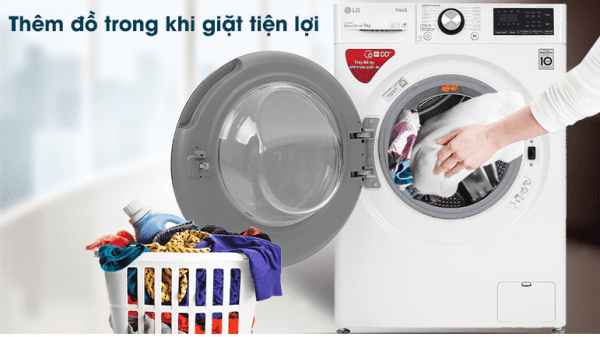 Thêm đồ giặt vào kể cả khi đang giặt, tiết kiệm thời gian cho gia đình