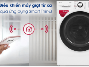 Ứng dụng Smart ThinQ kết nối với điện thoại giúp điều khiển máy giặt từ xa