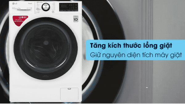 Tăng kích thước của lồng giặt vẫn giữ nguyên diện tích máy giặt