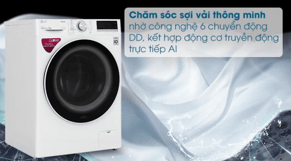 Máy giặt LG 9kg FV1409S4W chắm sóc sợi vải thông minh