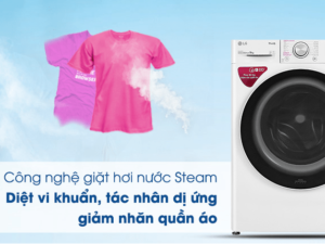 Máy giặt LG FV1409S4W trang bị công nghệ giặt hơi nước Steam