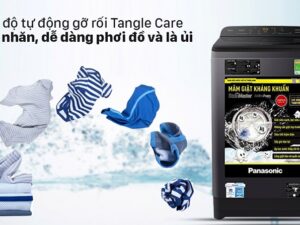 Máy giặt Panasonic NA-F90A9BRV dễ dàng phơi đồ và là ủi với chế độ tự động gỡ rối Tangle Care