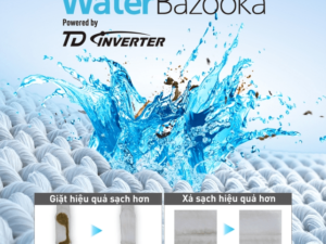 Công nghệ Water Bazooka trên máy giặt Panasonic 12.5kg FD125V1BV