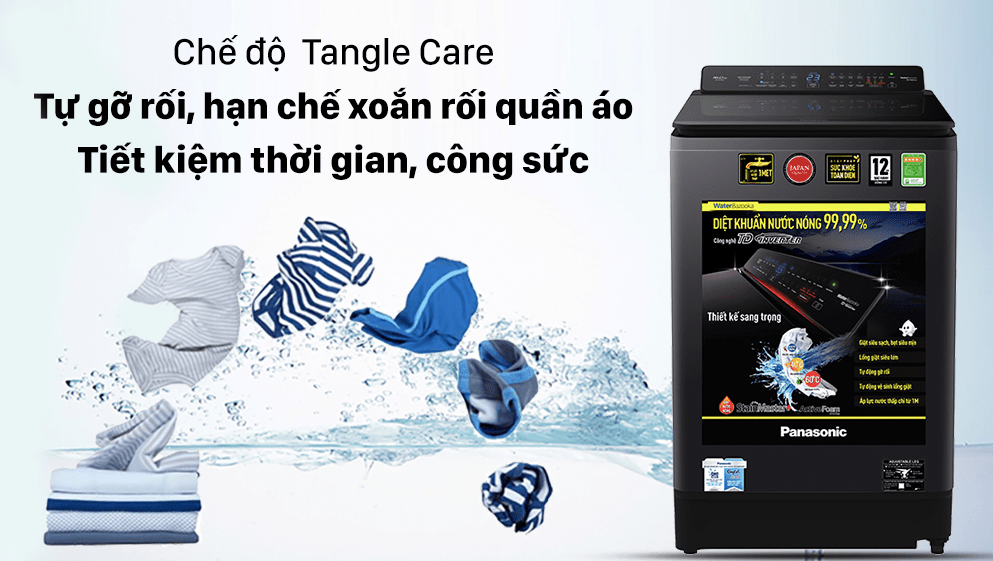 Máy giặt Panasonic NA FD14V1BRV tiết kiệm thời gian là ủi sau khi giặt