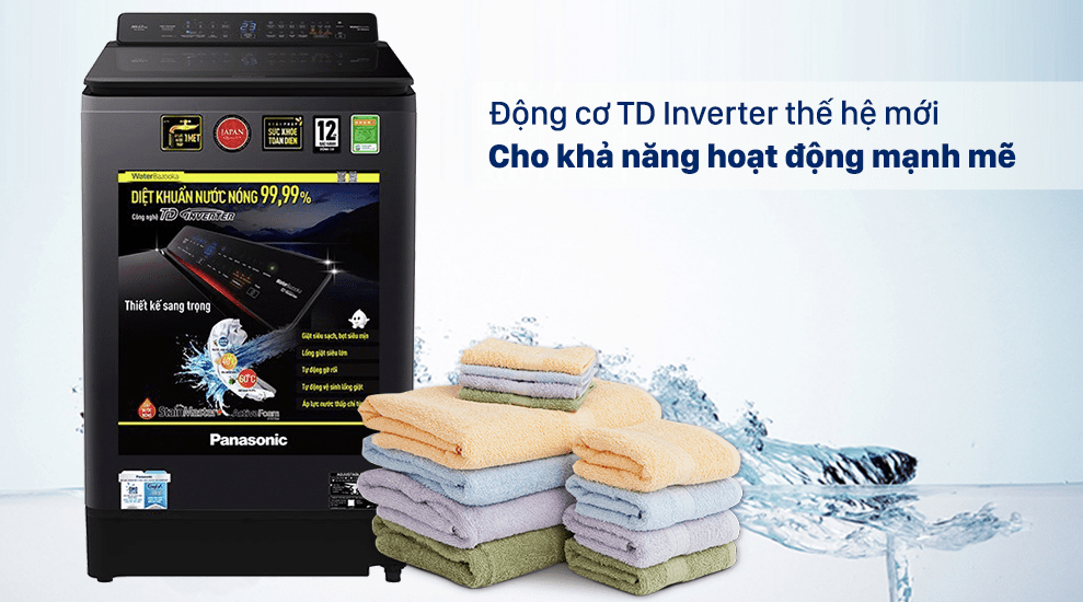 Máy giặt Panasonic tiết kiệm điện năng nhờ công nghệ TD Inverter