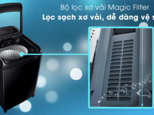 6. Máy giặt SamSung WA10T5260BV mang lại cảm giác dễ chịu cho người dùng nhờ bộ lọc xơ vải Magic Filter